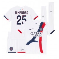 Camisa de time de futebol Paris Saint-Germain Nuno Mendes #25 Replicas 2º Equipamento Infantil 2024-25 Manga Curta (+ Calças curtas)